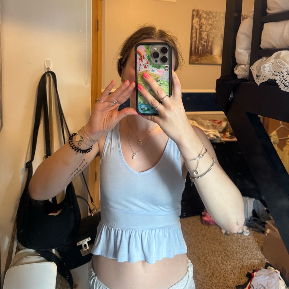 Me to We Light Blue Tank Top
